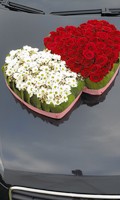 decoraciones de coches D como flores decorativas 