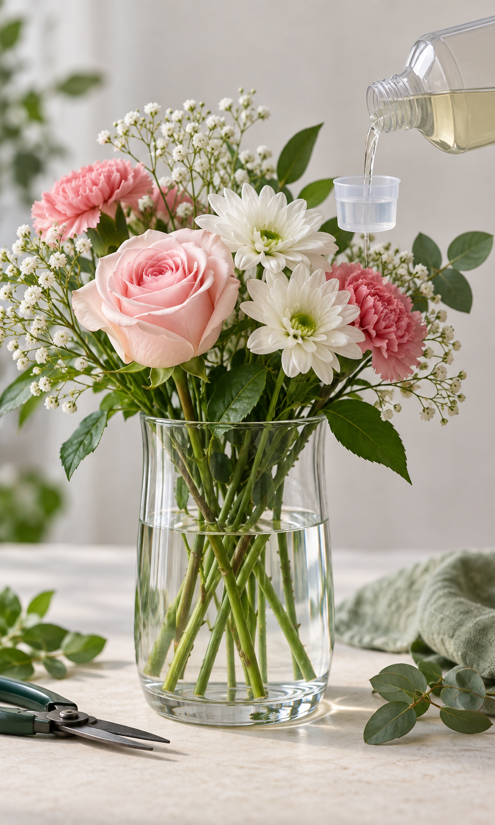 Blumenfrischhaltemittel B wie Botanik
