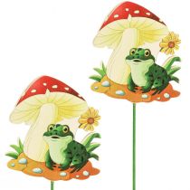Artikel Dekostecker Holz Blumenstecker Frosch Deko 6,5cm 18 St