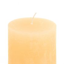 Artikel Kerzen Apricot Hell Durchgefärbte Stumpenkerzen 60×80mm 4St