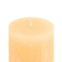 Artikel Kerzen Apricot Hell Durchgefärbt Stumpenkerzen 85×120mm 2St