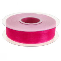 Artikel Organzaband Geschenkband Pink Band Webkante 25mm 50m