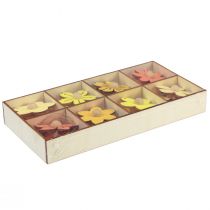 Artikel Holzblumen Hängedeko Holz Sommerdeko Gelb 4,5cm 24 St