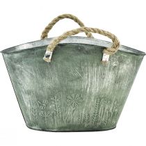 Artikel Blumentopf mit Jutegriffen Metall Handtasche 31×20×17cm