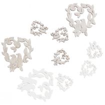 Artikel Streudeko Vogel Holz Herz Tischdeko Natur 3,5/1,5cm 72 St
