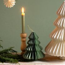 Artikel Papier Weihnachtsbaum Mint Silber Glitter H20cm 5 St