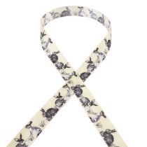 Artikel Geschenkband Ostern Seidenband Osterhasen 25mm 18m