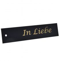 Artikel Anhänger Schwarz Gold In Liebe Trauer 20x4,5cm 12 St