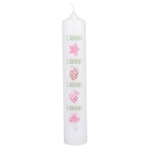 Artikel Adventskerze Kerze Advent Stumpenkerze Weiß 265/50mm 1 St