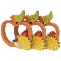 Artikel Dekofigur Herbst, Apfel mit Igel, Holzdeko 16,5×15cm 3St
