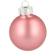 Artikel Baumschmuck Weihnachtskugeln Glas Rosa Grau Ø4cm 24 St