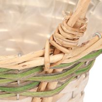 Artikel Blumenkorb Henkel Natur Grün Grau Weiß Ø18–26cm Set 3St