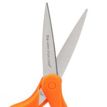 Artikel Blumenschere mit Zähnen aus Edelstahl in Orange 20cm