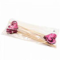 Artikel Blumenstecker Selbstgemacht, Dekostecker Herz 7cm 12St