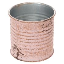 Artikel Blumentopf Deko-Dose rund Altrosa Metall Pflanzdose Ø8cm H7,5cm