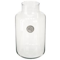 Artikel Blumenvase Glas Deko Vase mit Hals Klar Ø14,5cm H25cm