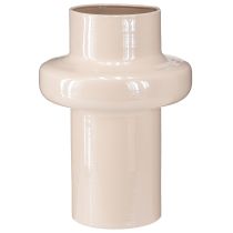 Artikel Blumenvase Metall Braun Cappuccino Emaille Ø17cm H23cm