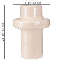 Artikel Blumenvase Metall Braun Cappuccino Emaille Ø17cm H23cm