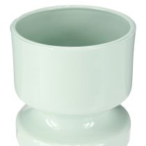 Artikel Blumenvase Metall in Mint Grün Emaille Ø9cm H17,5cm