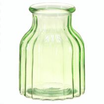 Artikel Blumenvasen Grün Glas Deko Retro Ø11cm H14,5cm 2St