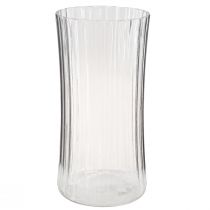 Artikel Blumenvasen aus Glas Vase Retro Klar Ø12cm H24cm 2St