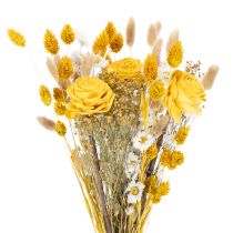 Artikel Trockenblumenstrauß mit Rosen aus Sola Holz Eleganter Blumenstrauß für natürliche Dekoration im Zuhause 50cm
