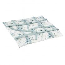 Artikel Brotkorb Stoff Eukalyptus Utensilo Weiß Grün 20x20x7cm