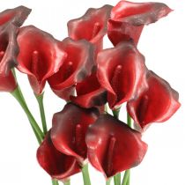 Artikel Calla Rot bordeaux Kunstblumen im Bund 57cm 12 St