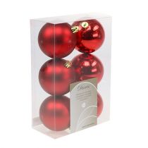 Artikel Christbaumkugeln Plastik Rot 8cm 6 St