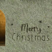 Artikel Christbaumschmuck Filz Deko Häuschen Grün H12,5cm 2 St