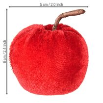 Artikel Deko Äpfel Stoff Herbstdeko Samt Rot Ø5cm H6cm 12 St