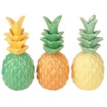 Artikel Deko Ananas Keramik Bunte Keramikdeko Sortiert 17cm 3St