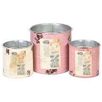Artikel Blumentopf Set für Balkon und Garten Pflanzdose Dekoration Vintage Stil 15cm 3St