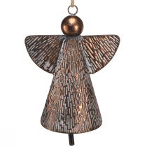 Artikel Deko Engel Metall Glocke Bronze Weiß Natur 21x13,5x24cm
