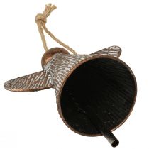 Artikel Deko Engel Metall Glocke Bronze Weiß Natur 21x13,5x24cm