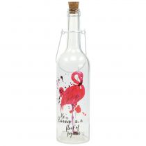 Artikel Deko-Flasche LED Flamingo 37,5cm Warmweiß 2St