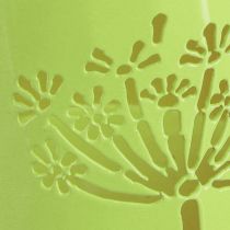 Artikel Deko Gießkanne Metall Kanne Pusteblume Grün H12cm 2St