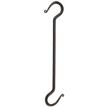 Artikel Deko Haken aus Metall in Schwarz Metallhaken L40cm 2St