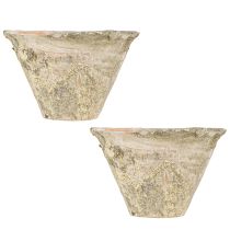 Artikel Deko Harztopf Übertopf Ton Terrakotta Ø17cm H11cm 2St