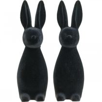 Artikel Deko Hase Schwarz Deko-Osterhase Beflockt H29,5cm 2 St
