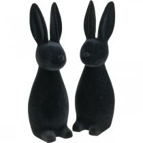 Artikel Deko Hase Schwarz Deko-Osterhase Beflockt H29,5cm 2 St