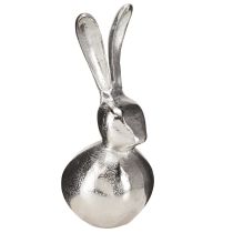 Artikel Deko Hase Metall Ostern in Silber Rund Ø12cm H25cm