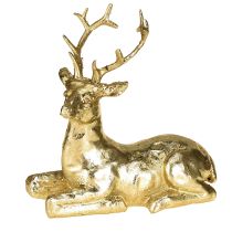 Artikel Deko Hirsch liegend Rentier Figur Gold 10,5×7×11,5cm 2 St