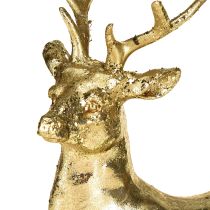 Artikel Deko Hirsch liegend Rentier Figur Gold 10,5×7×11,5cm 2 St