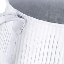 Artikel Deko Kanne Metall in Weiß Vintage 28cmx13cmx12,5cm