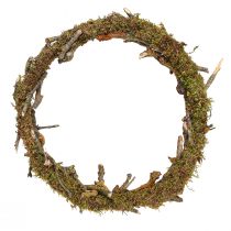 Artikel Deko Kranz Zweige mit Flechten und Moos Naturdeko Ø33cm