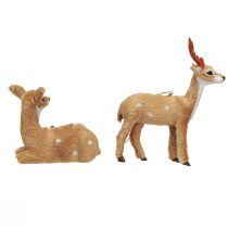 Artikel Deko Reh Weihnachten zum Hängen H11,5cm / 7,5cm 2St