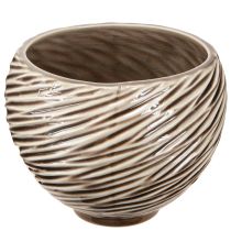 Artikel Deko Schale Blumentopf Keramik Beige Braun Ø15cm 2St