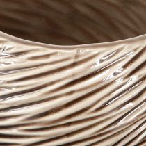 Artikel Deko Schale Blumentopf Keramik Beige Braun Ø15cm 2St