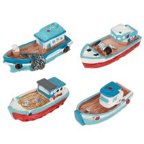 Artikel Deko Schiffchen Boot Blau Rot Maritime Tischdeko 5cm 8 St